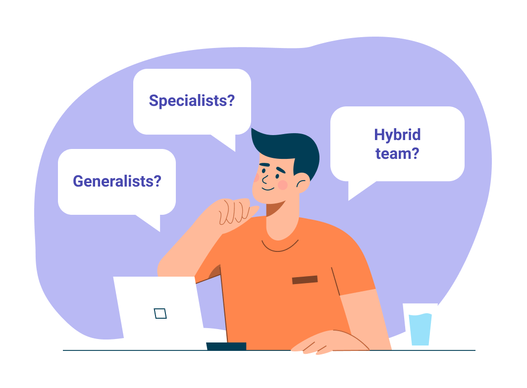Define the development team type | Geniusee