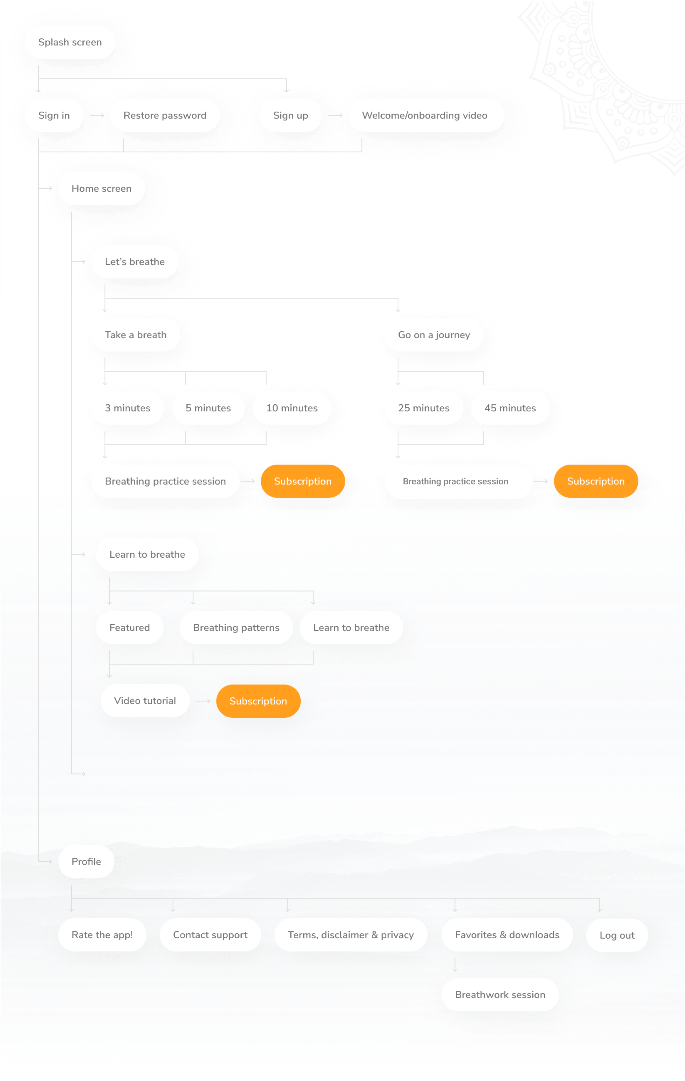 User's flow