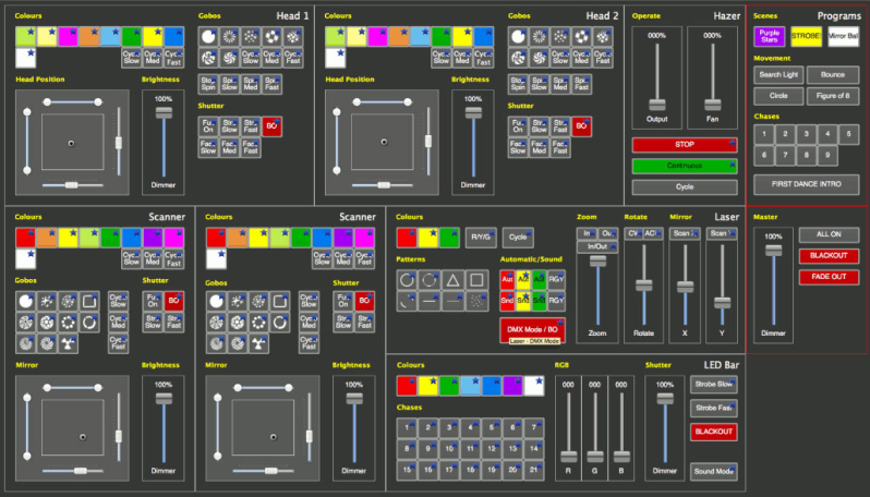 ua light virtual console