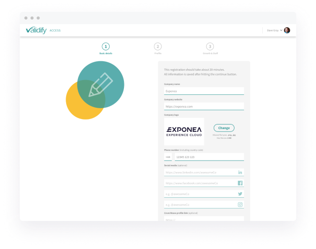 Create tech-vendor profile